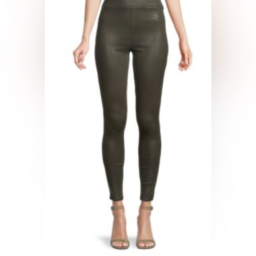 L’AGENCE Jeans coated Rochelle legging in army green. NWT. Large - Picture 7 of 7